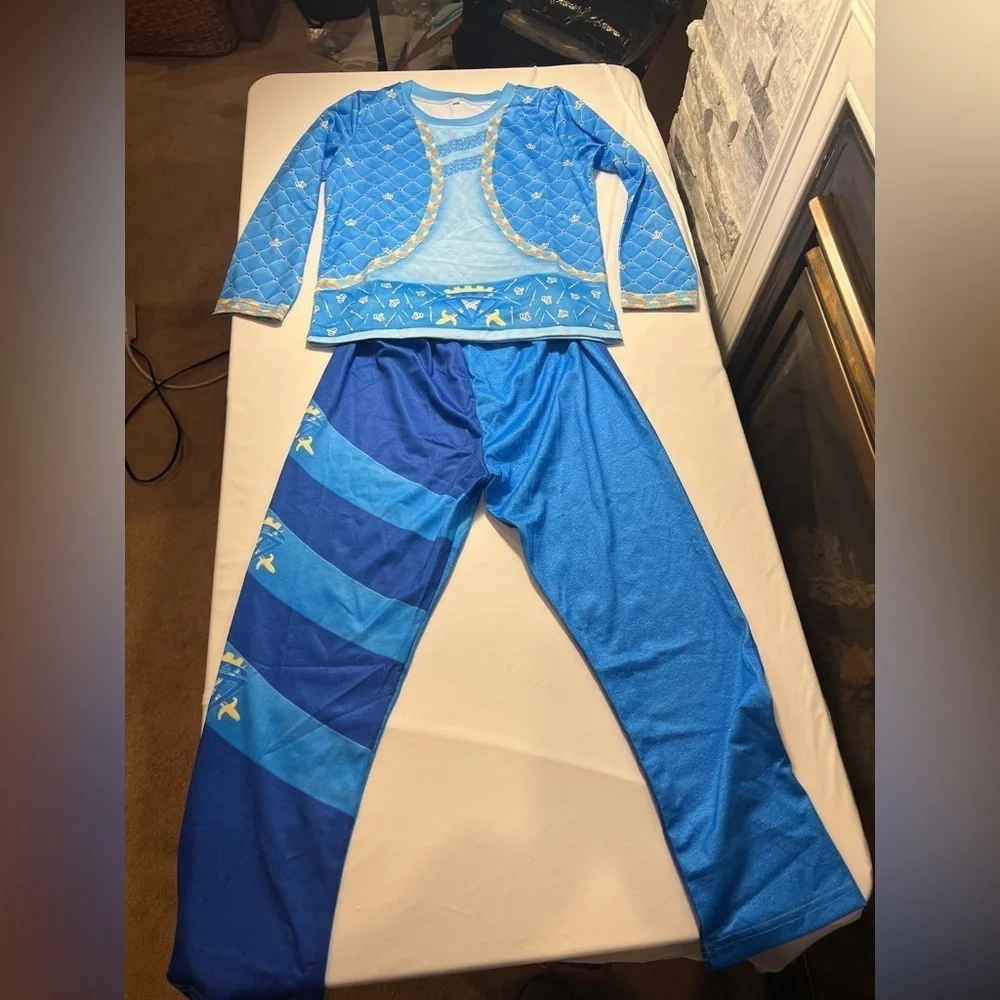 ZIW Girls Blue Costume – Kids Movie Cosplay Outfit, Size 140 (Approx. US Kids 10